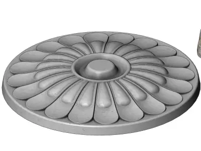 Round Rosette for plaster and woodworking 3D print model