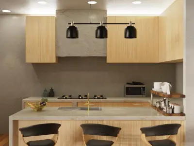 kitchen set 1 Low-poly 3D model