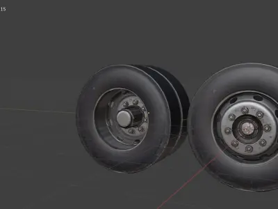 Hino Wheels 8 studs Free 3D model