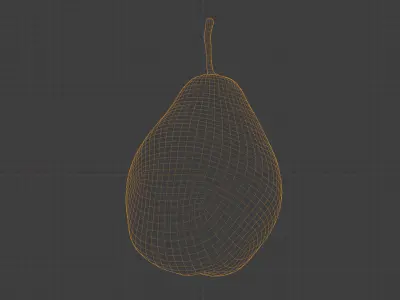 Photorealistic 3D scan of pear Low-poly 3D model