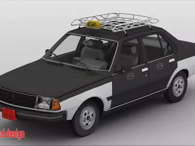 renault 18 1978 Taxi cairo 3ds max and lumion  3D model