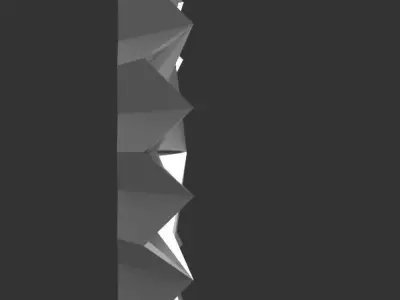 Geometric Globe Amaranth Flower - Abstract Low Poly 3D print model