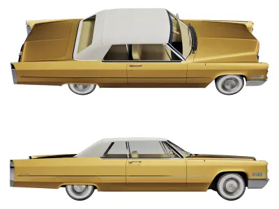 Cadillac coupe de ville convertible 1966 3D model