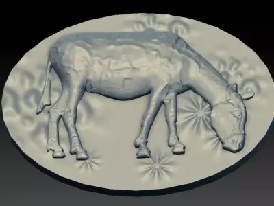 DONKEY golden cow 3D model