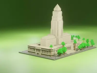 Palace model Low-poly 3D model