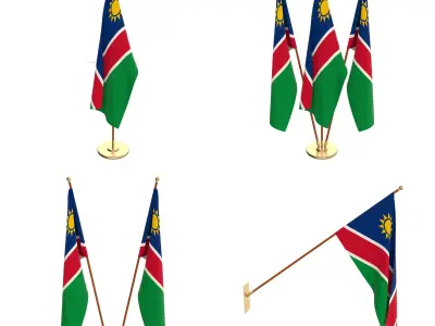 Namibia Flag Pack 3D model