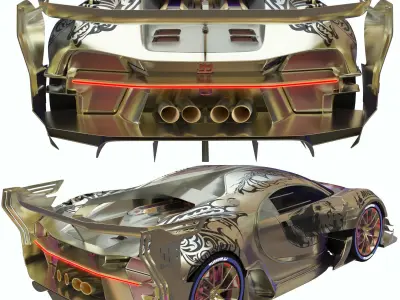 bugatti vision 3D model