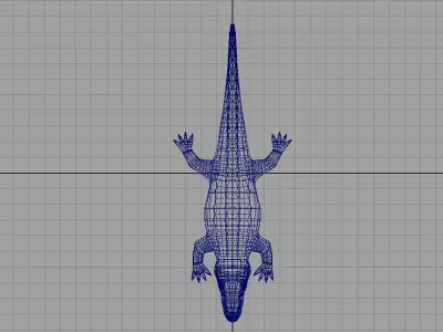 crocodile 3d low poly 3d model alligator 3D model