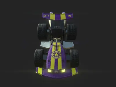 Kart Vehicle 01 - Racing Car - Low Poly Low-poly 3D model
