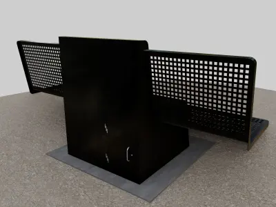 Solar Bench Black 3D model