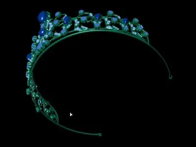 47 geram Silver Tiara 3D print model