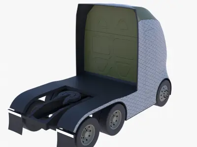 Future semitruck X PBR 3D model