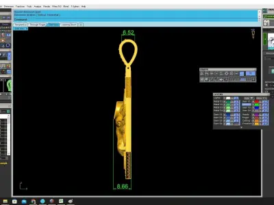 Luxury Bull Head Hexagon Pendant for Men 3719 3D print model