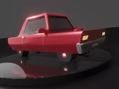 Lowpoly Car Free low-poly 3D model