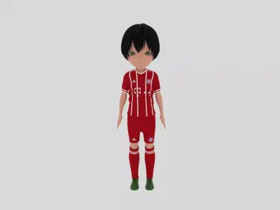 Bayern Munchen Soccer - Football  Player Low-poly 3D model