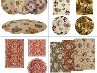 4 in 1 Rug Collection No 7 Low-poly 3D model