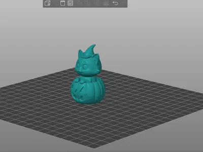 Cat Cute Halloween Decoration 3D print model