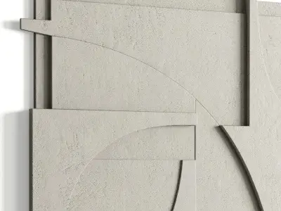 Atelier Plateau Relief wall art - No 10  Low-poly 3D model