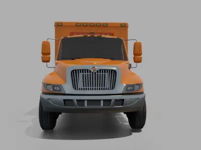 Truck International Durastar Low-poly 3D model