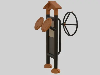 Playground Sport Equipment - 08 Low-poly 3D model