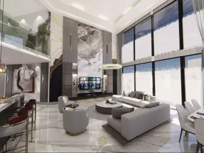 Loft Apartment Interior Design Low-poly 3D model