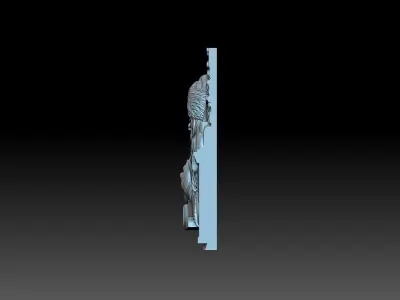 Santa Claus with a car 3D print model