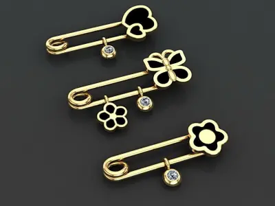 Brooches 01 3D print model