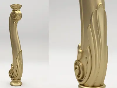 Carved Baluster 3D model