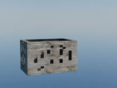 Nigerian Transformer house building Free low-poly 3D model