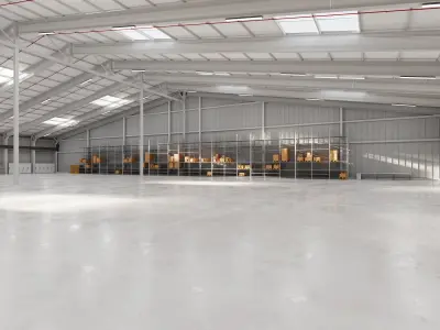 Industrial Warehouse Interior 21  Low-poly 3D model