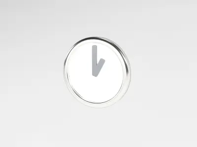 One O Clock Low-poly 3D model