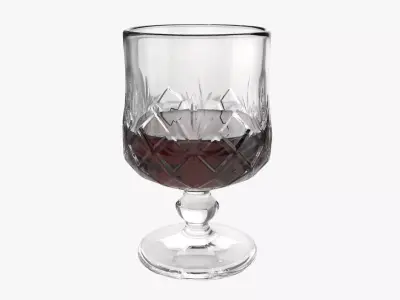 Glass goblet 03 3D model