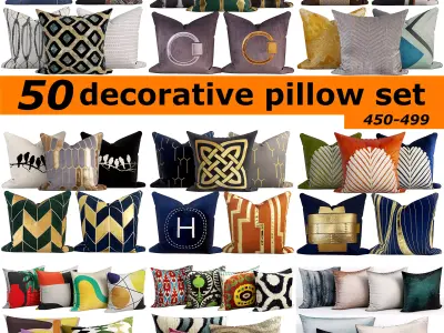 50 Decorative set pillow 450-499 3D model