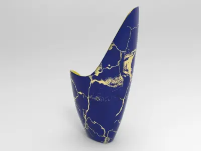 The Mouve Vase Low-poly 3D model
