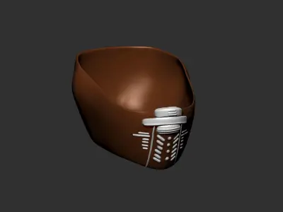 helmet high poly sculpt 3d printable  3D model 26