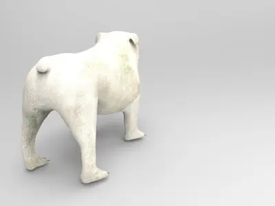 BullDog game ready low poly Model - Low-poly 3D model