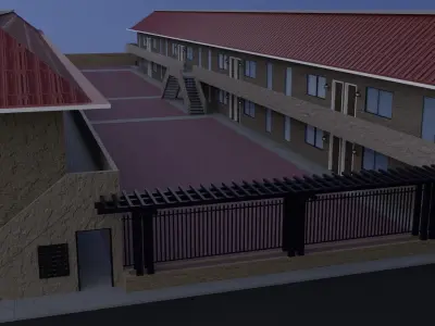Apartment Building With 32 Complete Apartments 3D model