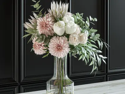 Flower Set 014 Dahlia 3D model