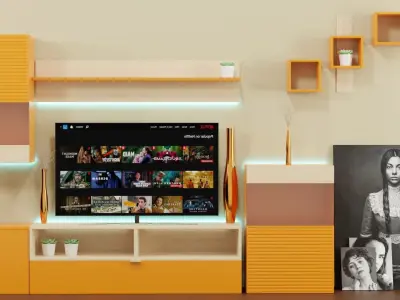 TV Shelf - Living Room 3D model