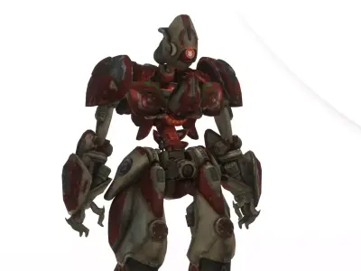 Robotic Soldier Delta  Tactical Recon Droid 3D Model Low-poly 3D model