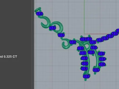 Diamond Tanmaniya Necklace 3D print model