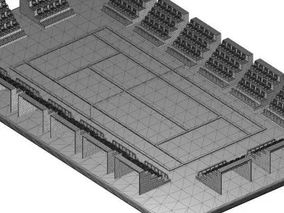 Stylish Tennis Stadium 3D model
