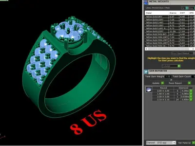 Luxury Men Rings Designs 6MR077 3D print model