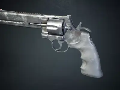 PBR - Tactical 357 Revolver - Game-Ready 3D Asset Low-poly 3D model