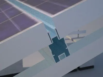 Solar Installation accurate and actual construction detail Low-poly 3D model