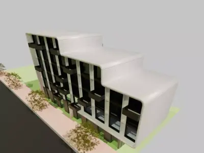 Modern changeable facade Modular Architectural House  3D model