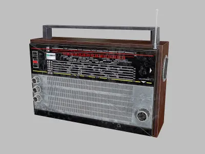 Old USSR Radio low-poly Low-poly 3D model