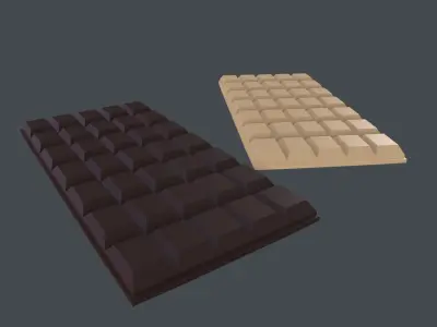 Chocolate Bars  3D Model Low-poly 3D model
