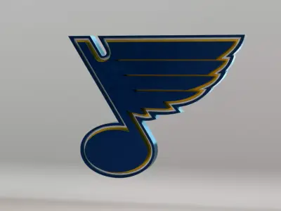 NHL St Louis Blues Team Logo 3D model
