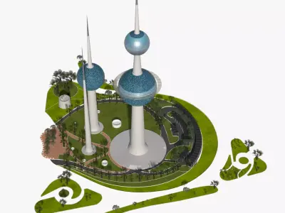 Kuwait Tower 3D model